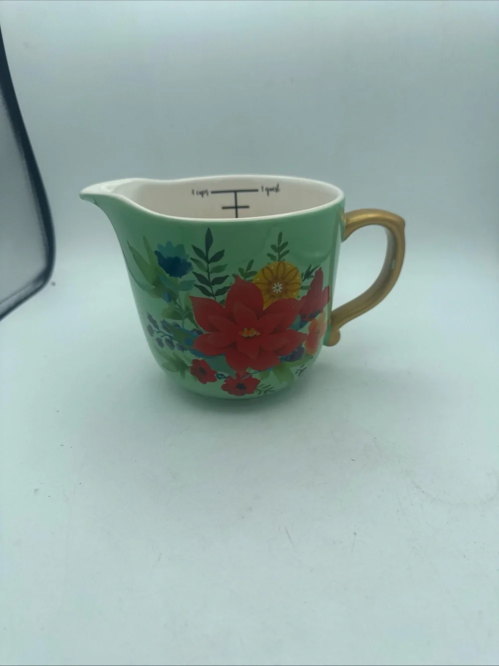The Pioneer Woman Winter Bouquet 4-Cup Earthenware Measuring Cup